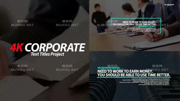 4k企业公司文本标题排版视频AE模板插图