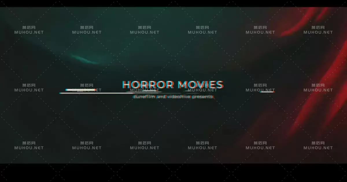 恐怖电影标题V2片头设计视频AE模板