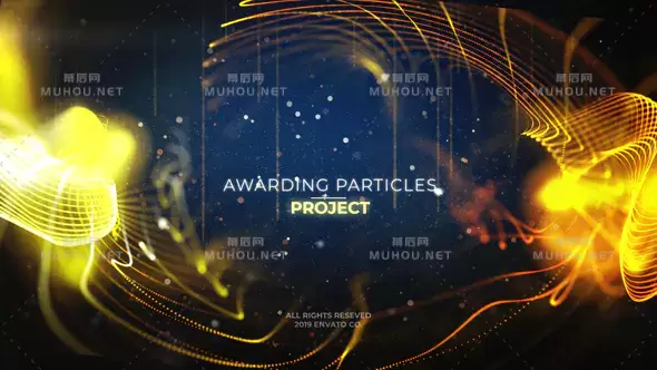 庆祝粒子颁奖典礼头衔视频AE模板插图