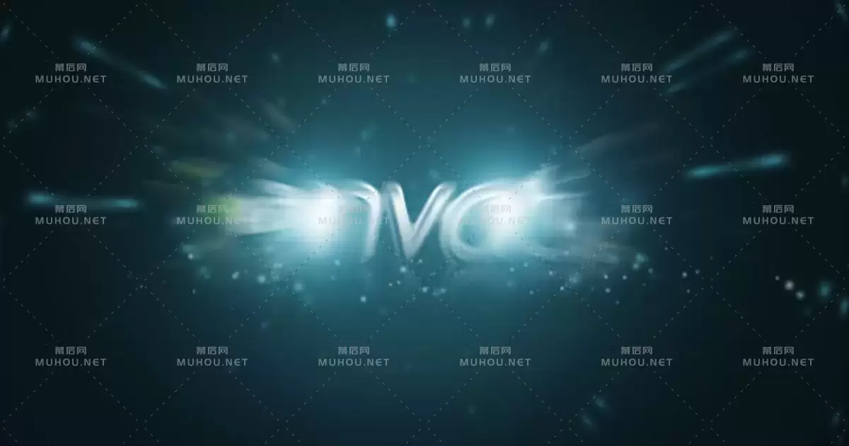 粒子放射元素logo标志视频AE模板