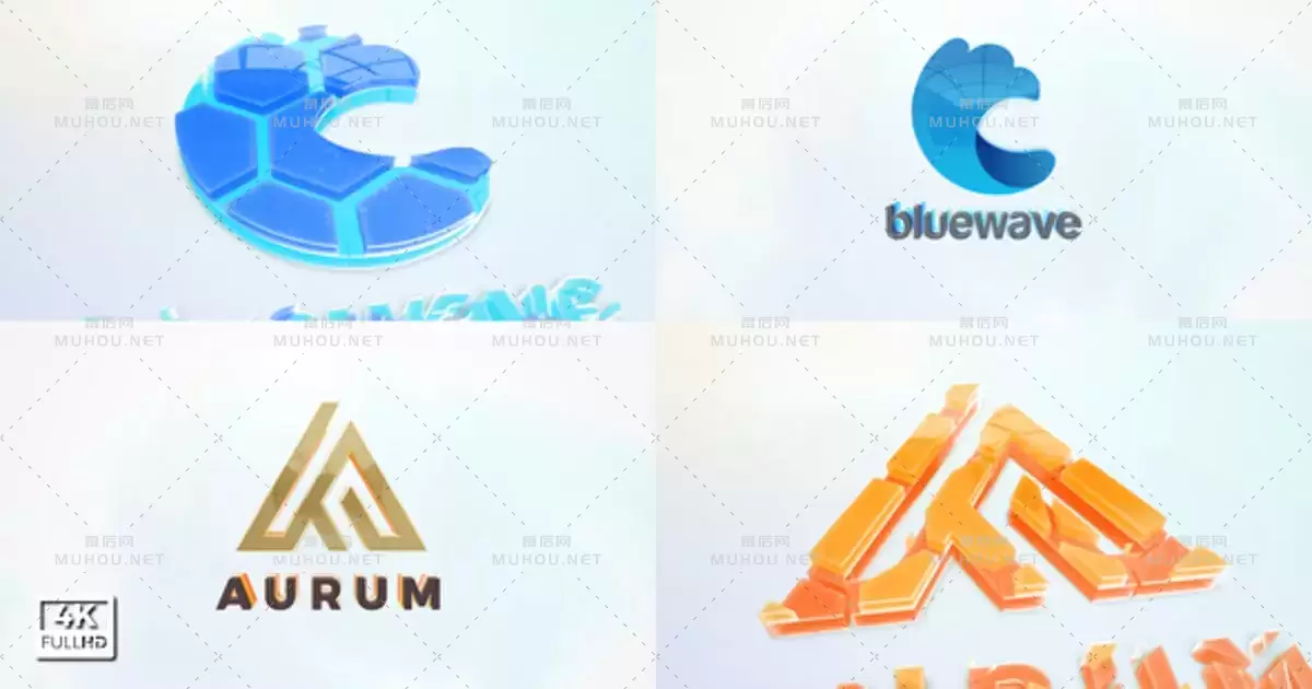 3D环保能源logo标志标题视频AE模板