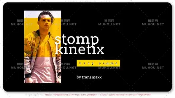 Stomp Kinetix人物宣传介绍片头视频AE模板插图