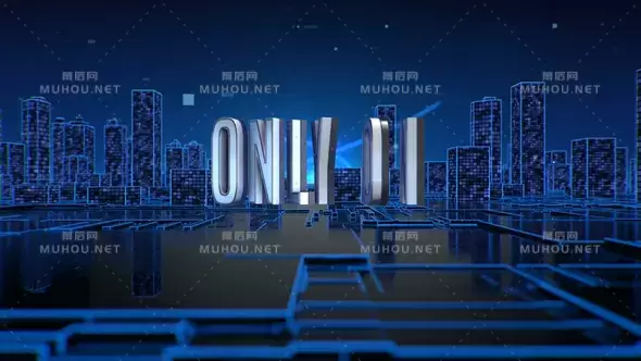 企业技术头衔未来科技城市片头视频AE模板插图