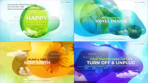 地球日生态概念环保动画包装设计视频AE模板插图