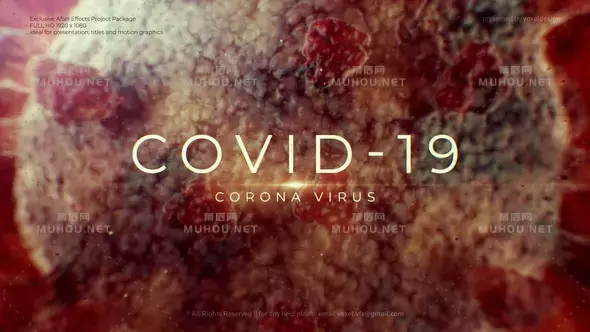 新型冠状病毒肺炎电影标题片头视频AE模板插图