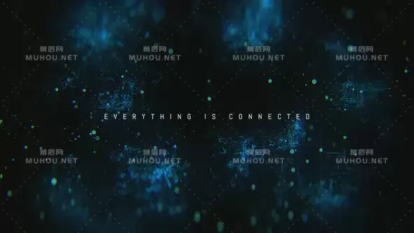 万物互联宇宙中数字科技连接片头视频AE模板插图