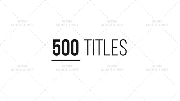500标题库-20个类别的文字动画视频AE模板插图
