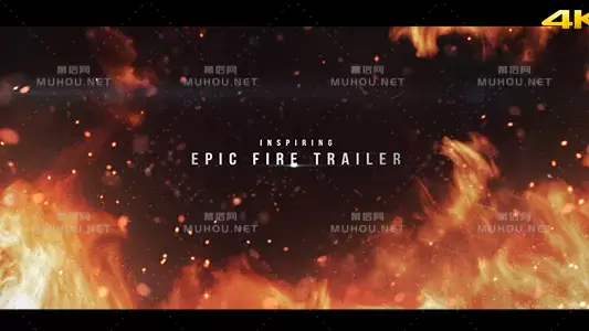 史诗消防预告片火灾火焰片头视频AE模板插图