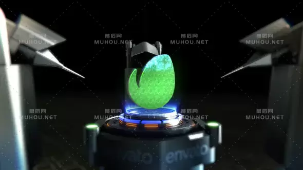 机械臂标志logo显露视频AE模板插图