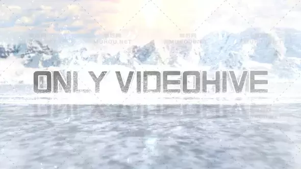 电影预告片冰雪上的文字动画视频AE模板插图