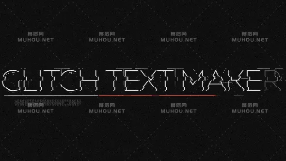 故障文本信号干扰效果文字视频AE模板插图