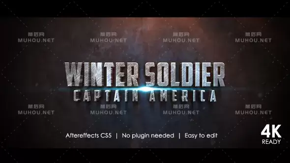 冬季士兵电影预告片片头视频AE模板插图