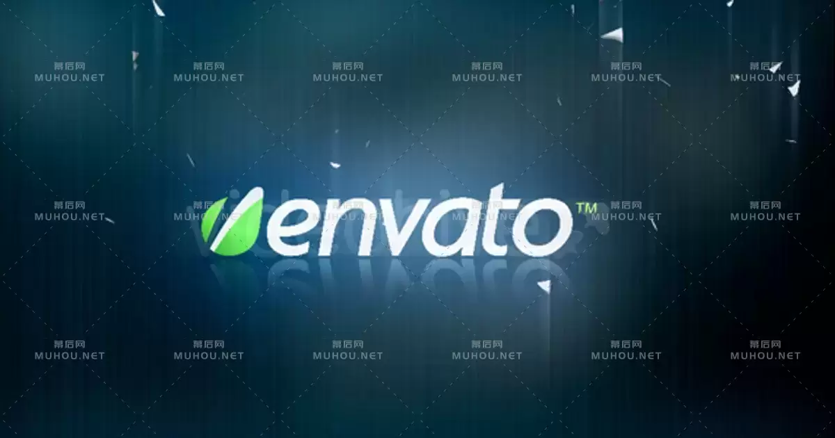 带有爆炸文本过渡的LOGO标志显示视频AE模板