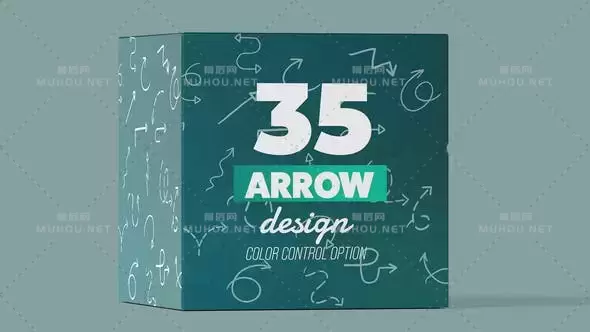 35个线条箭头生成动画元素AE视频模板素材 Arrow Pack插图