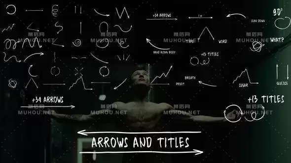 手绘线条箭头文字标题动画AE视频模板素材 Arrows And Titles插图