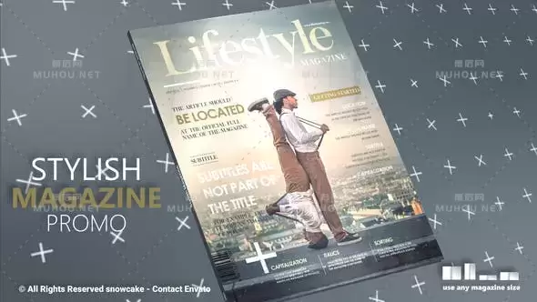 三维书籍时尚杂志宣传介绍动画AE视频模板素材 Stylish Magazine Promo插图