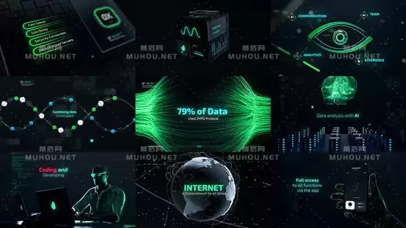 未来网络数据科技感预告片AE视频模板素材 Cyber Technology Trailer插图