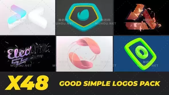 简单LOGO标志动画小片头AE视频模板素材 Good Simple Logos Pack插图