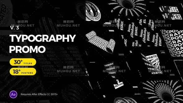 48组创意文字文本标题字幕排版设计动画AE视频模板素材 Animated Typography Promo插图
