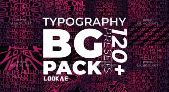 131个专业文字排版背景预设动画AE视频模板素材 Typography BG Presets Pack插图