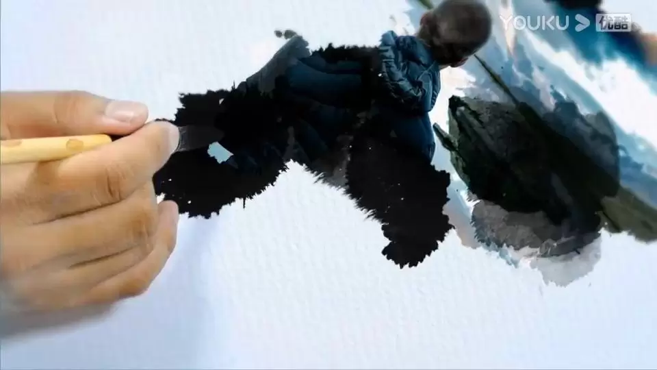 中国风毛笔书写水墨遮罩图片视频展示片头AE视频模板素材 Brush & Ink Opener