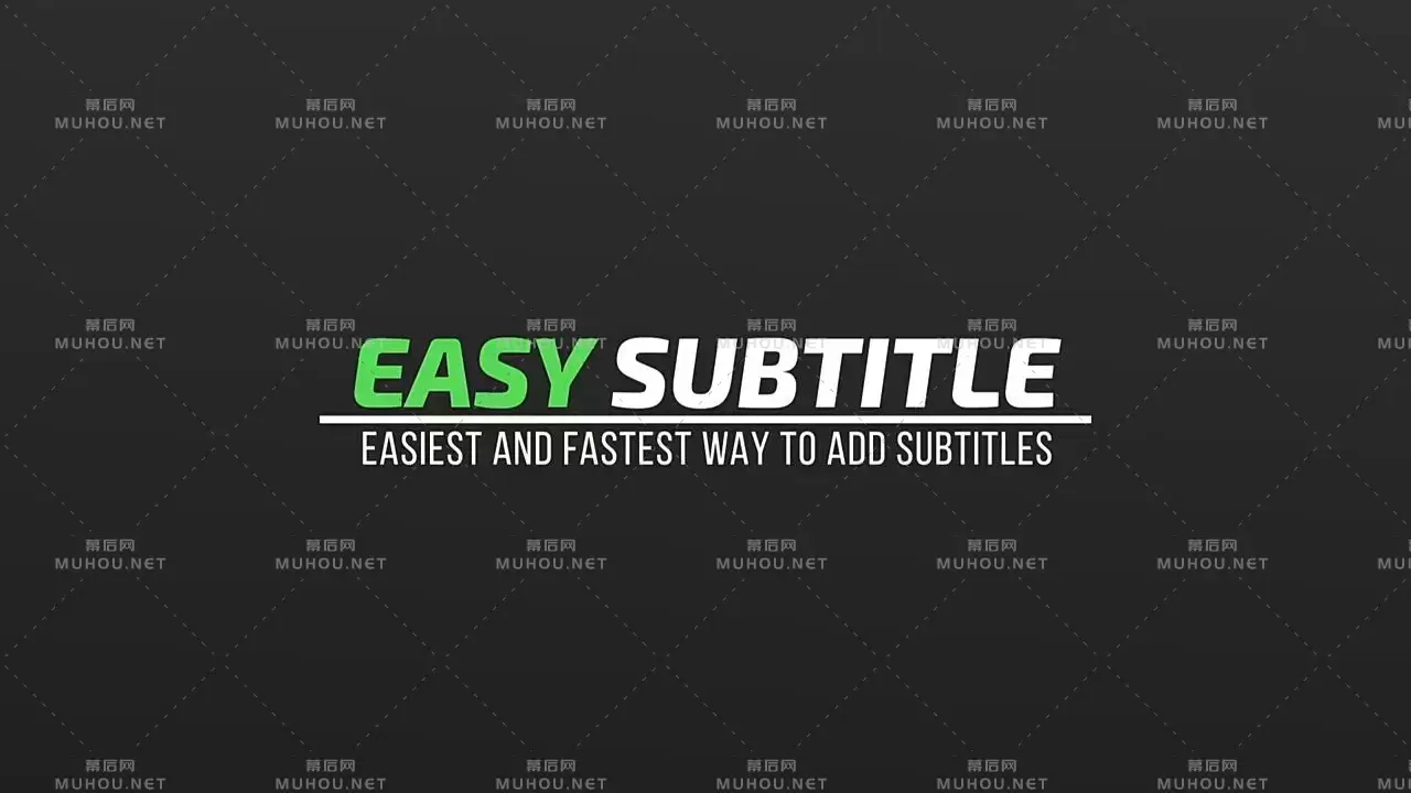 Easy Subtitle AE脚本（字幕添加视频编辑工具）Win/Mac 破解版下载+视频教程插图