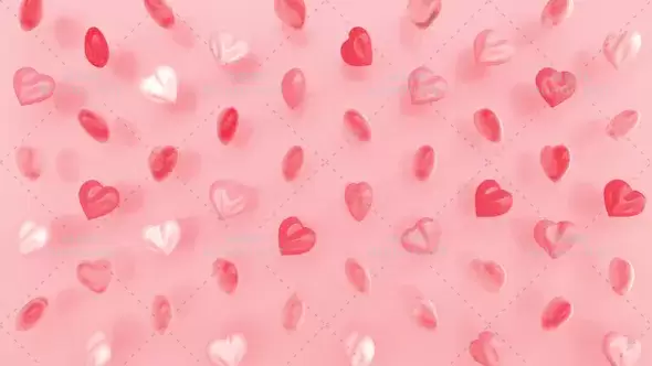 爱情3d动画粉色背景视频素材下载插图