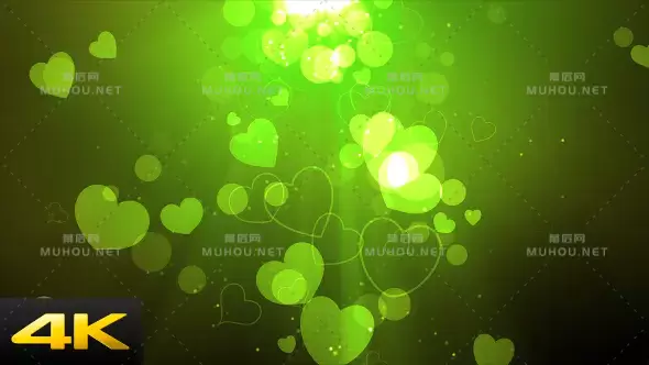绿色天堂之爱心形视频素材下载插图