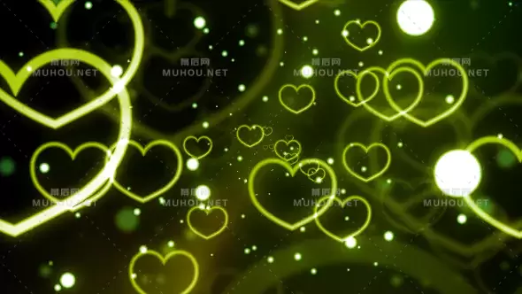 绿色的爱情人节led背景视频素材下载插图