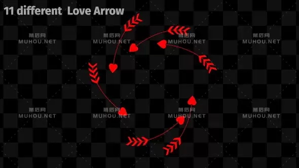11组爱情箭头动画视频素材下载（带通道）插图