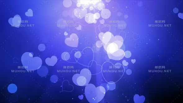 蓝色天堂之爱浪漫蓝背景视频素材下载插图
