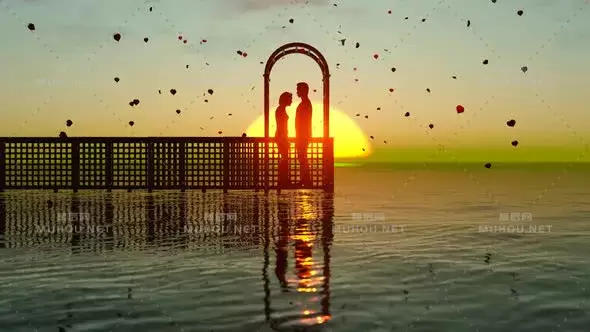 情人生活在爱情中的日落景观视频素材下载插图