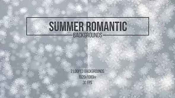 夏季浪漫白色雪花背景Backgrounds视频素材下载插图