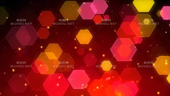 六边形粒子闪光背景Hexagon Particles视频素材下载插图