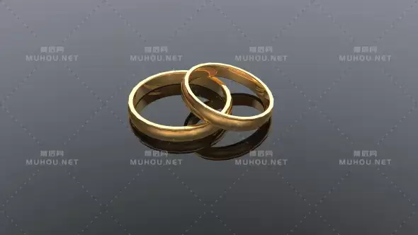 经典结婚戒指背景Classic Wedding Rings Background视频素材下载插图