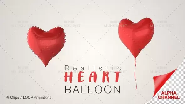 心形气球Heart Balloon视频素材下载插图