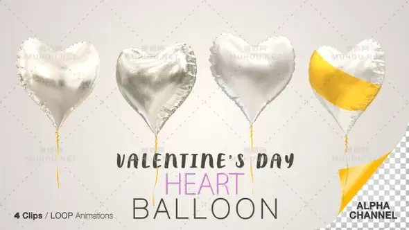 情人节的心Valentine's Day Heart视频素材下载带Alpha插图