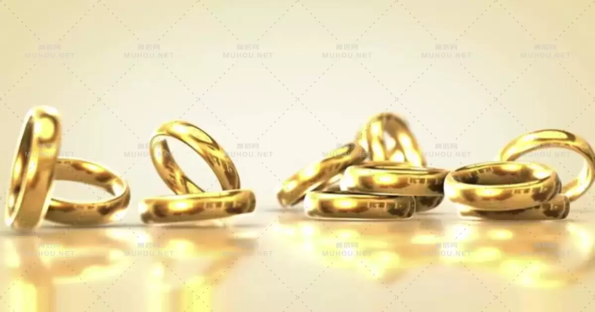 掉落的结婚戒指2Falling Wedding Rings 2视频素材下载