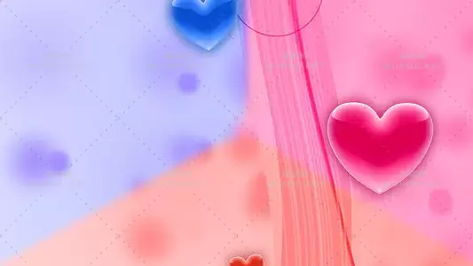 流动的情人节彩色背景Flowing valentine`s hearts视频素材下载插图