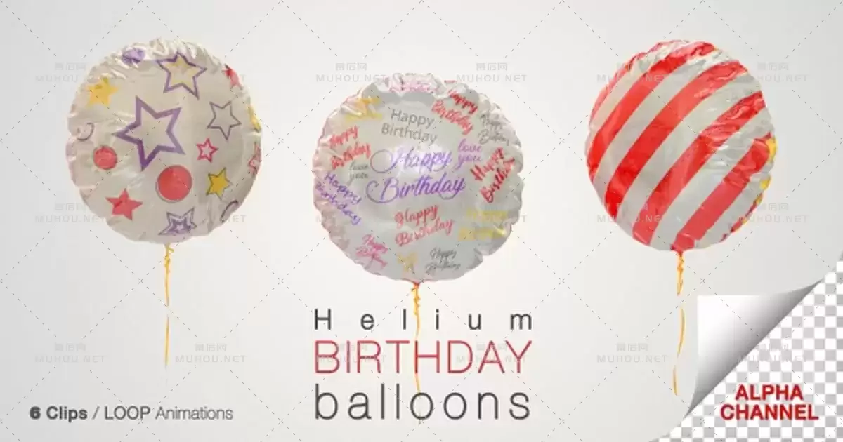 生日气球Birthday Balloon视频素材下载