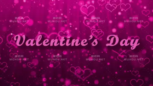 情人节紫色桃心背景Valentines Day视频素材下载插图