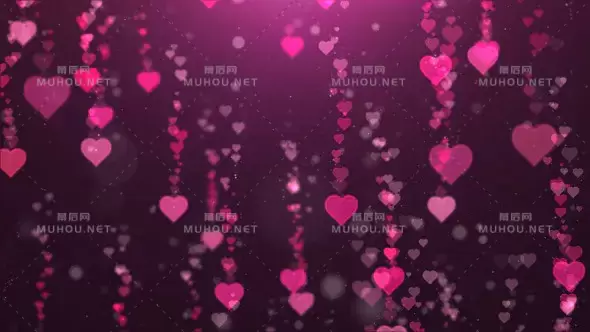 坠落的心形背景Falling Heart Background视频素材下载插图