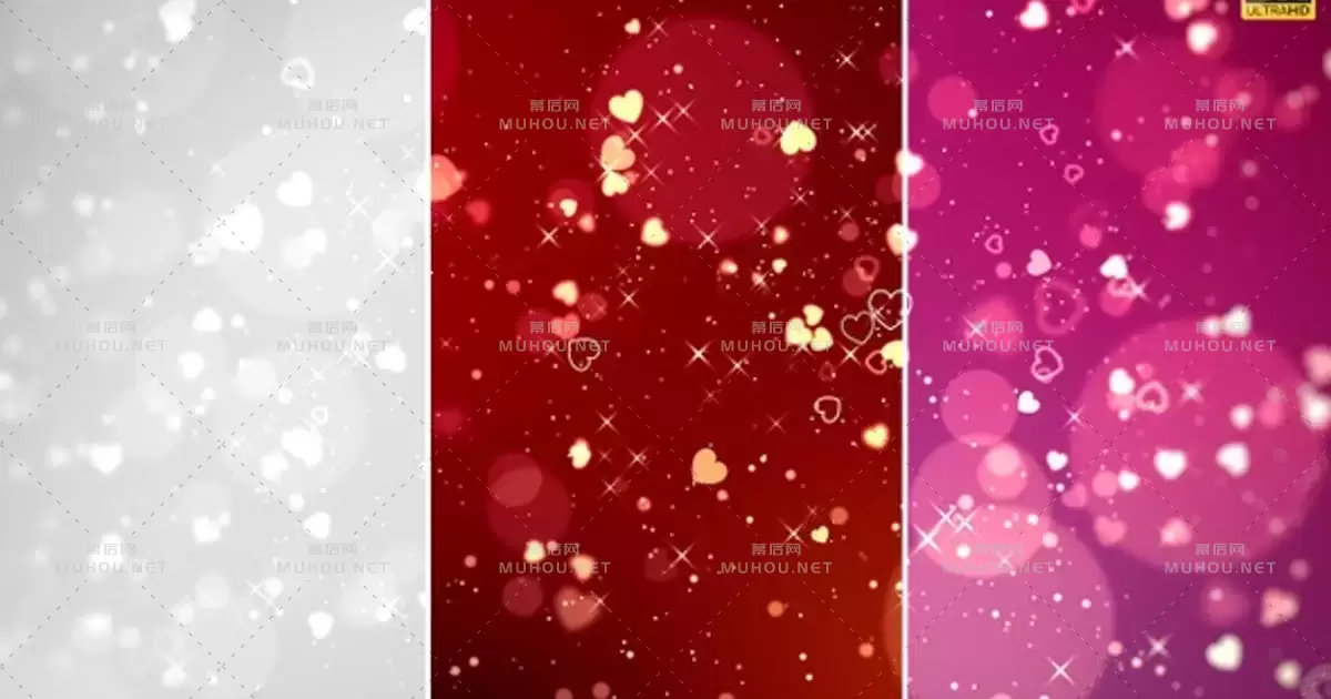 情人节粉末颗粒背景Valentine Backgrounds视频素材下载