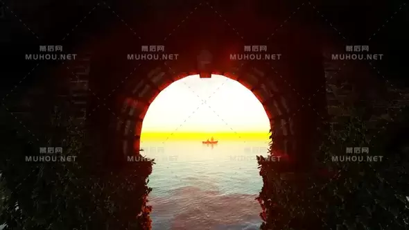 桥梁和日落海洋上的恋人Lovers On Bridge and Sunset Ocean视频素材插图
