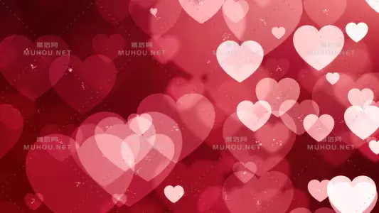 情人节红心闪亮Valentine Red Hearts视频素材下载插图