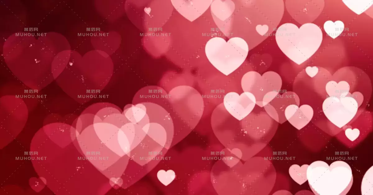 情人节红心闪亮Valentine Red Hearts视频素材下载