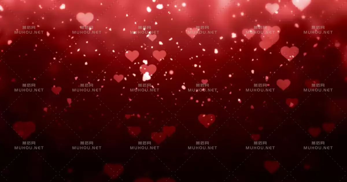 情人节红心闪闪Valentine Red视频素材下载