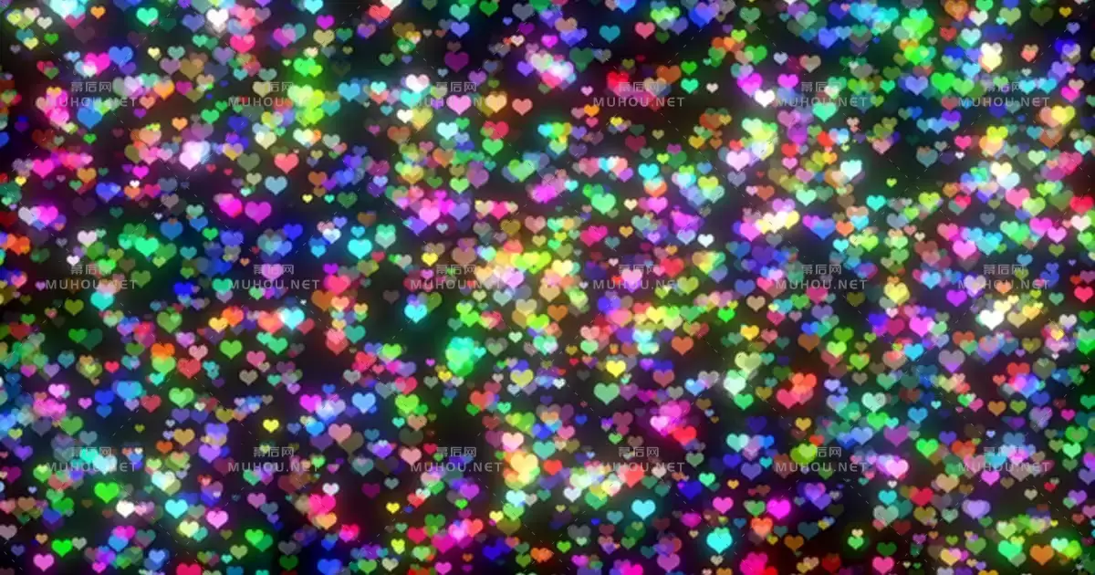 五颜六色的情人节心形Colorful Valentine Hearts视频素材下载