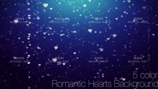 浪漫的心背景Romantic Hearts Backgrounds视频素材下载插图