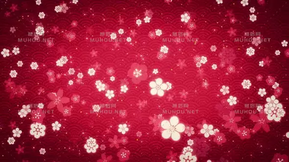 农历新年飘落美化花朵视频素材下载插图